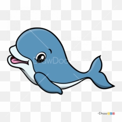 How To Draw Baby Dolphin Baby Animals - Cute Baby Dolphin Drawing Emoji,Dolphin Emoji