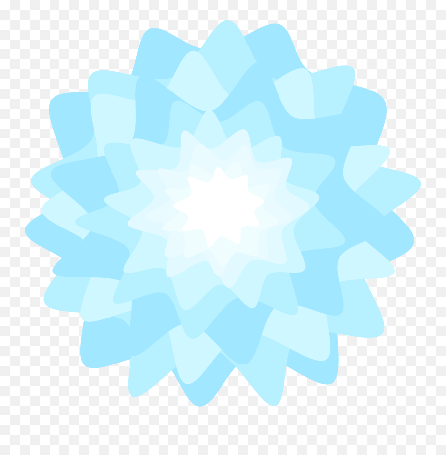 Blue Flower Vector Image - Blue Flower Vector Hd Emoji,Blue Heart Emoji