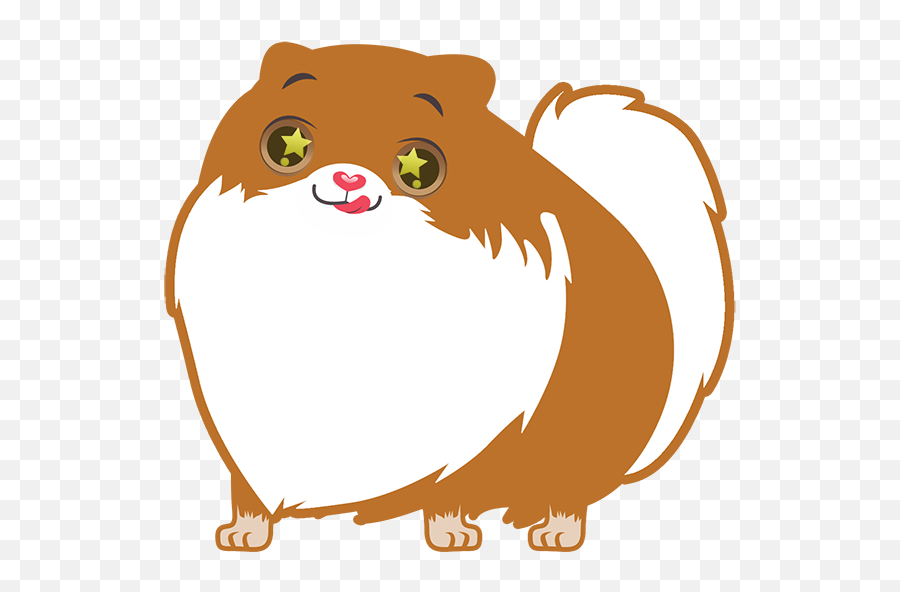 Pom Pom Pomeranian Stickers - Cartoon Emoji,Pomeranian Emoji