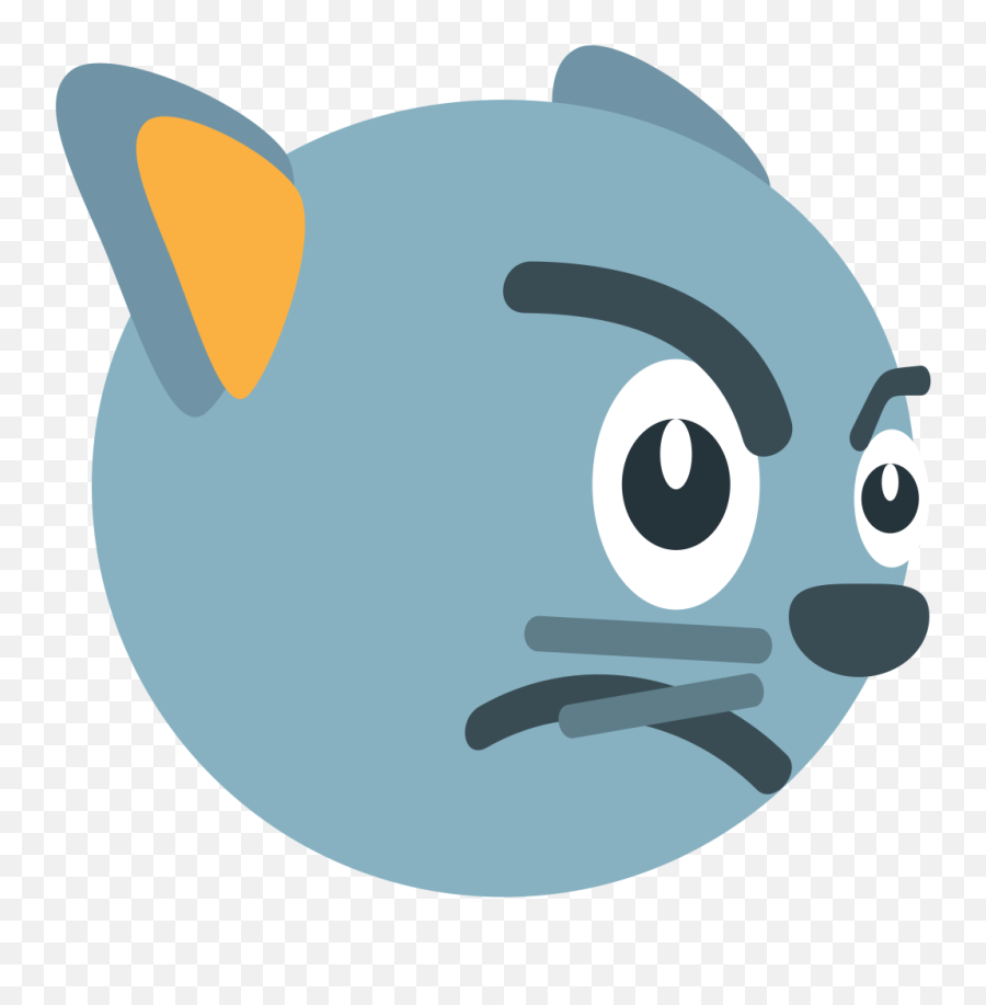 Emojione1 1f63e - Cartoon Emoji,Blue Eye Emoji