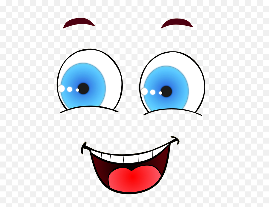 Face Smiley Laugh - Eyes Nose Mouth Png Emoji,Laughing Face Emoticon