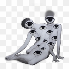 Blacknwhite Eyes Blurred Blurryface - Illustration Emoji