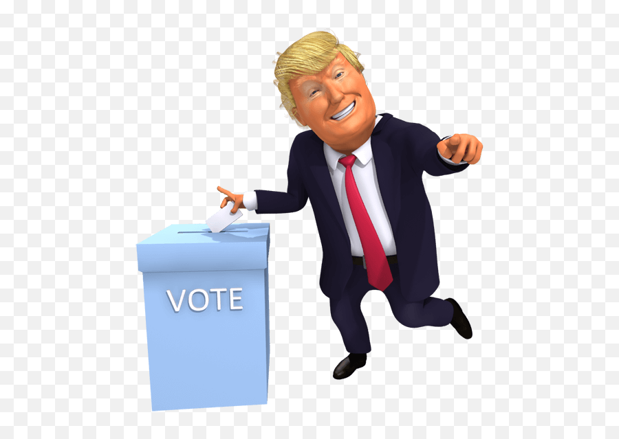 Go Vote Trump Cartoon 3d Caricature - Donald Trump Fortnite Dance Emoji,Trump Laughing Emoji