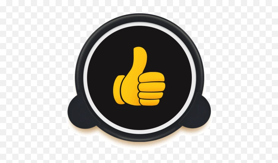 Carmoji Thumbs Up - Motormood Carmoji Emoji,Black Thumbs Up Emoji