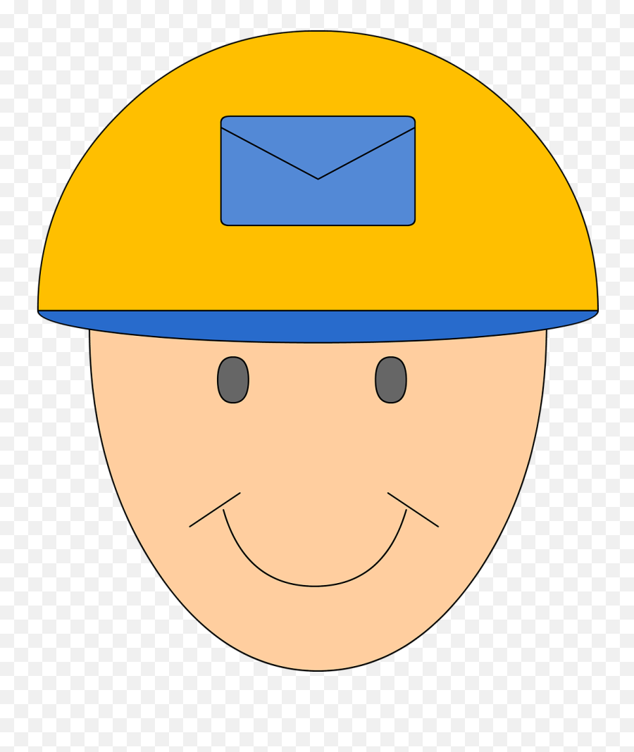 Postman Post Offices Professions Correspondence Envelope - Postman Face Clipart Emoji,Running Emoticon