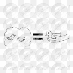 A Bird In The Hand Is Worth Two In The Bush Outline For - Clip Art Emoji,Bird Emoticon