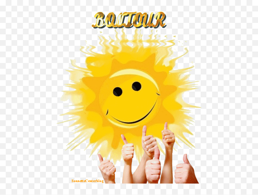Bonjour À Tous Passer Un Excellente - Ensoleillé Gif Bonne Journée Emoji,Blacky Emoticons