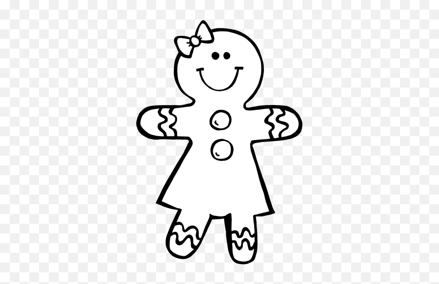 Black Png And Vectors For Free Download - Dlpngcom Printable Gingerbread Girl Coloring Page Emoji,Gingerbread Man Emoji