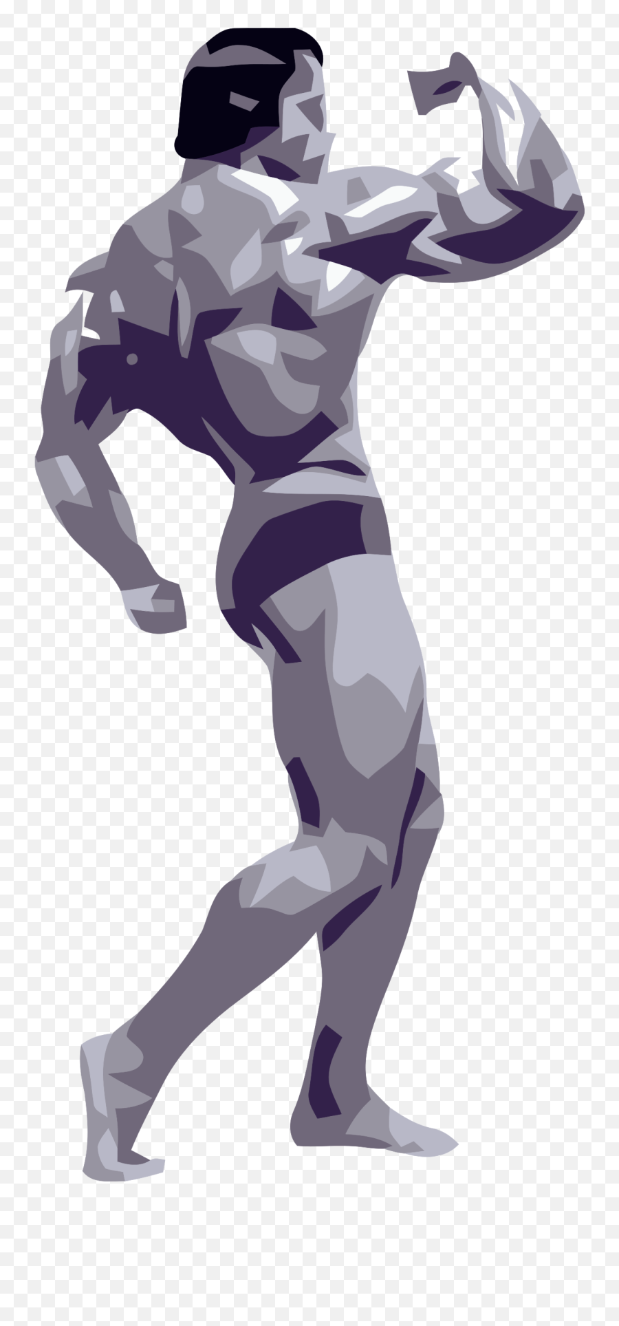 Body Builder Vector Clipart Image - Arnold Schwarzenegger Silhouette Emoji,Fist Emoticon