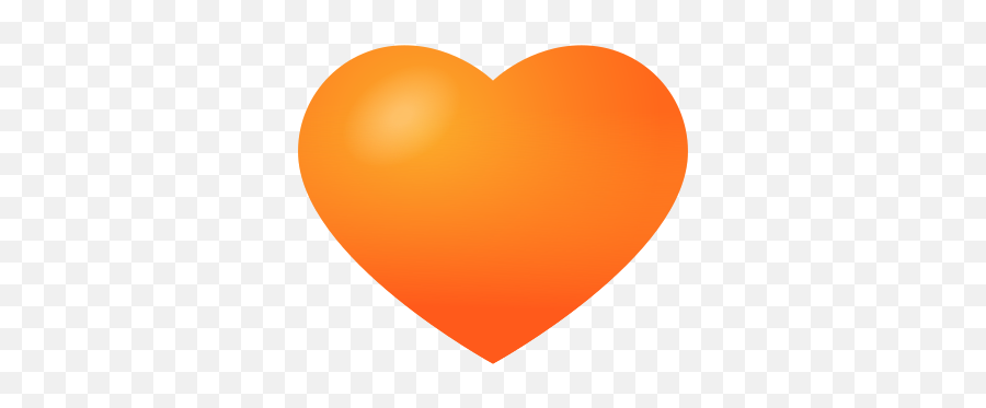 Orange Heart Icon - Free Download Png And Vector Heart Emoji,Heart Emoji On Android