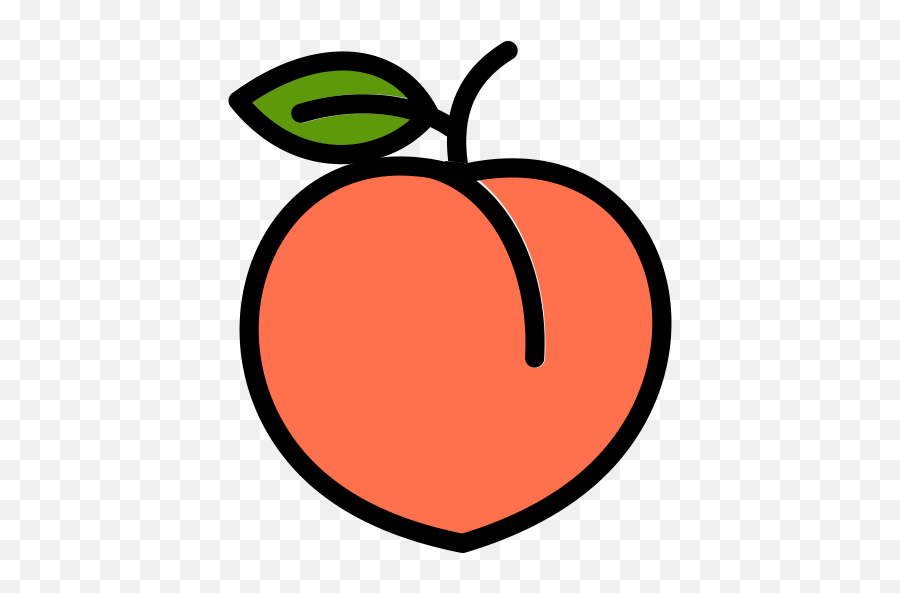 Peach Fruit Icon Png And Svg Vector - Fresh Emoji,Peach Emoji Transparent