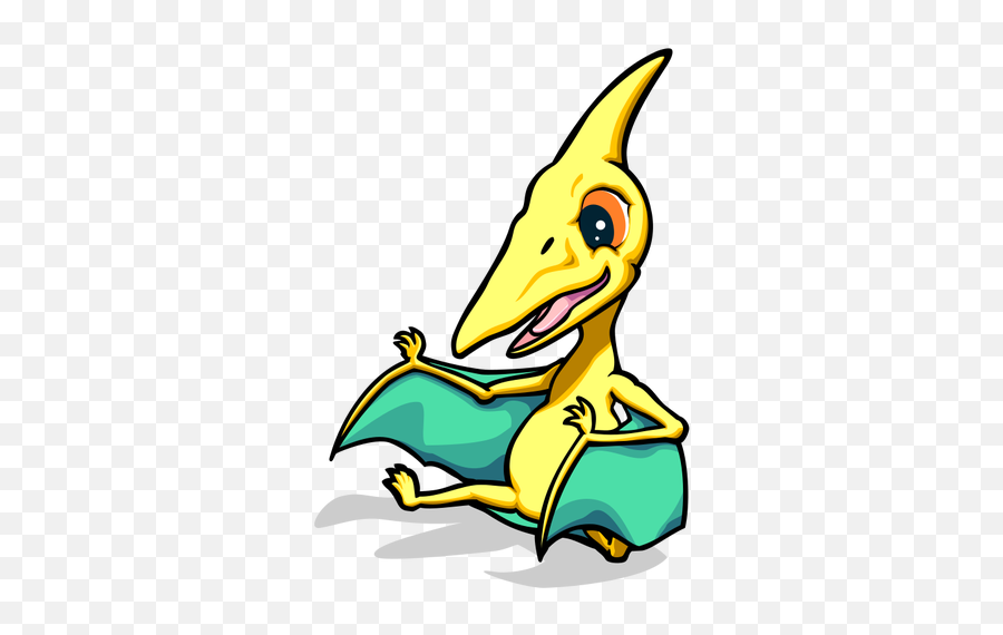 Cartoon Baby Dragon - Pteranodon Clipart Baby Emoji,Chicken Wing Emoji