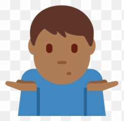 Man Shrugging Emoji With Medium - Que Significa Este Emoji,Shrug Emoji