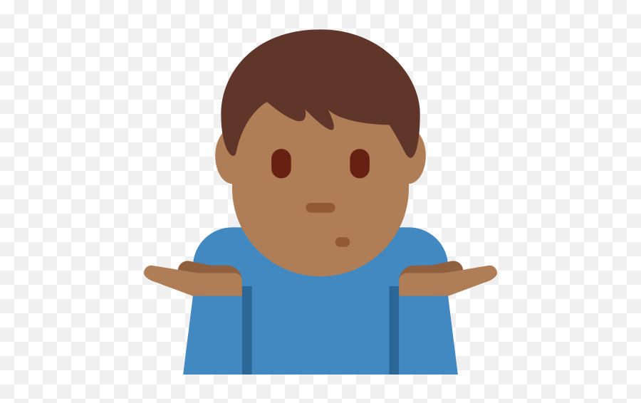 Man Shrugging Emoji With Medium - Que Significa Este Emoji,Shrug Emoji