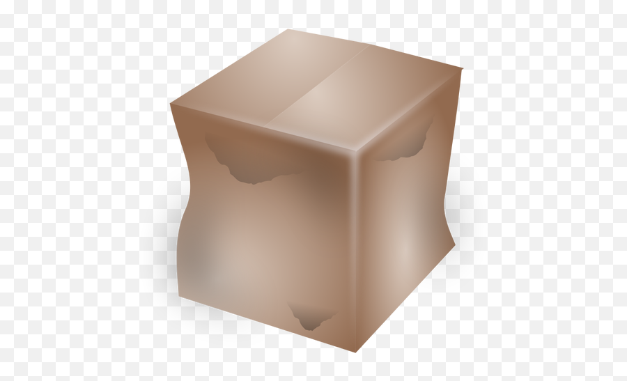 Vector Image Of Dirty Cardboard Box - Dirty Box Png Emoji,Empty Box Emoji