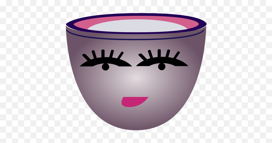 Vector Drawing Of Posh Lady Purple Cup - Drawing Emoji,Coffee Emoticon