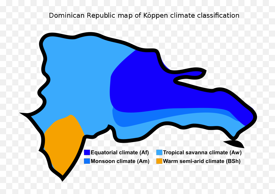 Dominican Republic Map Of Köppen - Koppen Dominican Republic Emoji,Dominican Republic Emoji