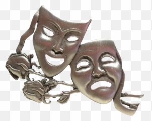 Comedy Tragedy Mask Jj Pin Brooch - Face Mask Emoji,Drama Mask Emoji