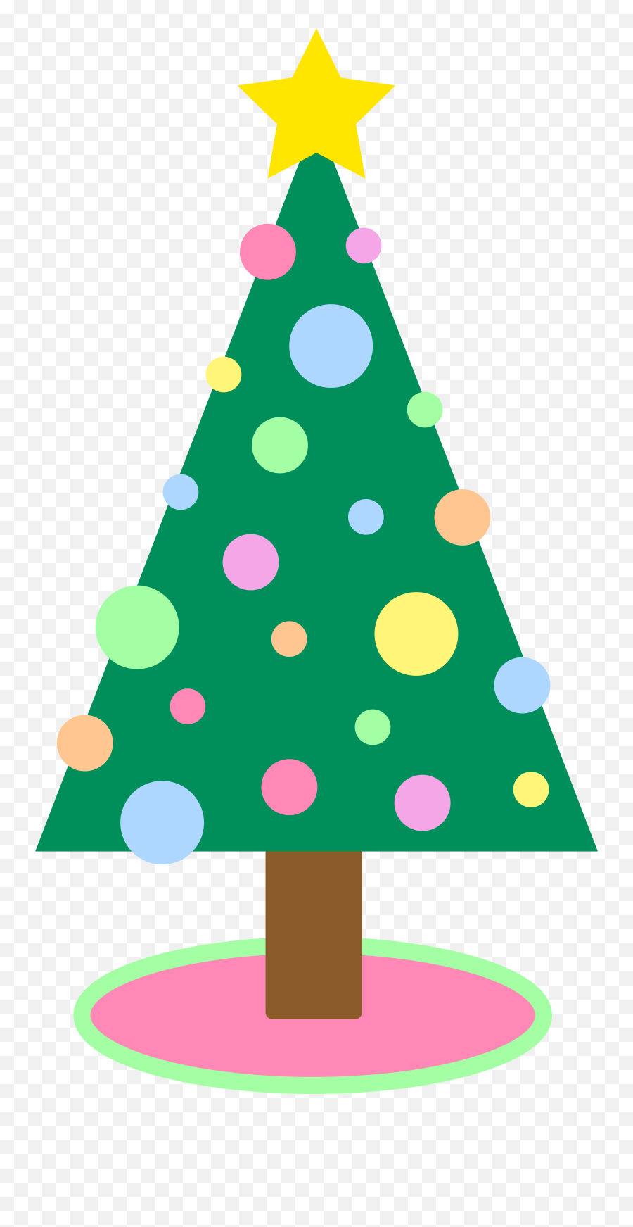 Free Christmas Tree Free Clipart - Christmas Tree Simple Art Emoji,Christmas Tree Emoji Iphone