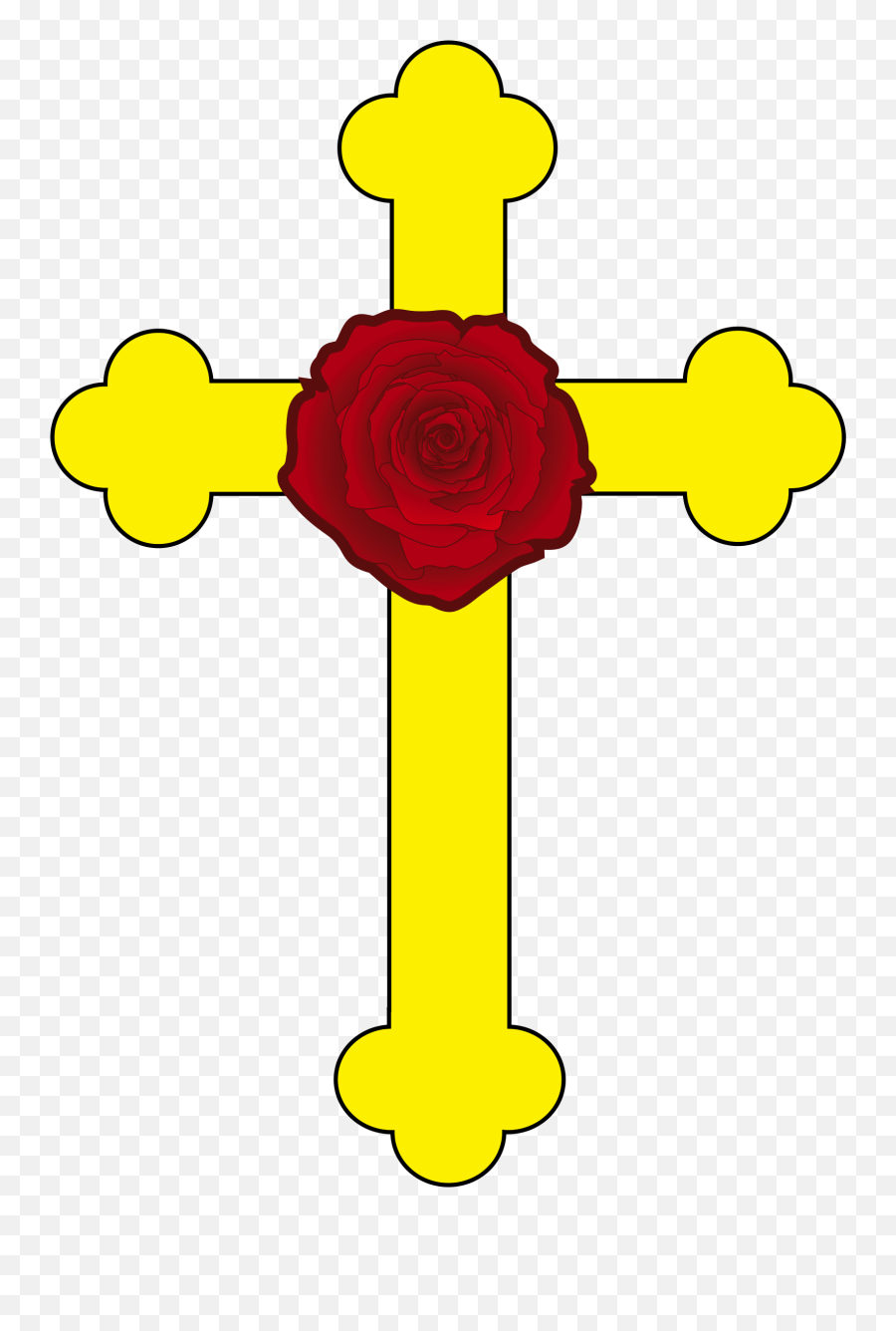 Rose Cross - Rose Cross Emoji,Celtic Cross Emoji