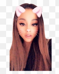 Pink Snap Snapchat Ariana Grande Arianagrande Cat Catea - Ariana Grande Selfie Emoji,Ariana Grande Emoji
