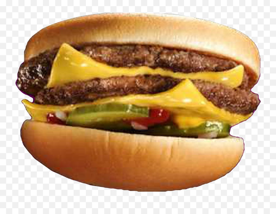 Download Hd Down Double Cheeseburger - Upside Down Burger Cheeseburger Emoji,Mcdonalds Emoji