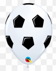 Greetings House - 11 ROUND WHITE PK25 SOCCER BALLFOOTBALL Football Balloon Emoji