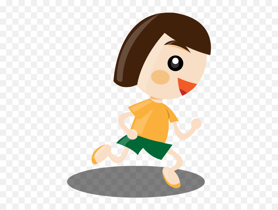 Young Woman Running Vector Clip Art Free Svg - Flashcards Verbs In English Emoji,Woman Running Emoji