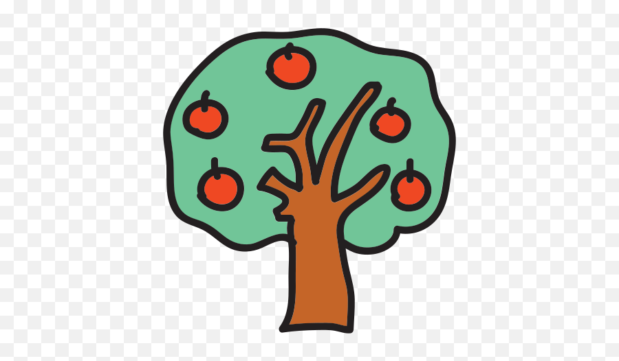 Apple Tree Icon - Free Download Png And Vector Arbre De Pomme Dessin Emoji,Trees Emoji