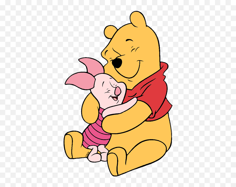 Pooh And Piglet Clipart - Piglet Winnie The Pooh Hug Emoji,Cuddling Emoji