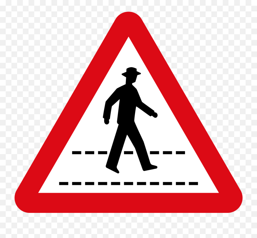 Vienna Convention Road Sign Aa - Warning Pedestrian Crossing Sign Emoji,Pakistan Flag Emoji