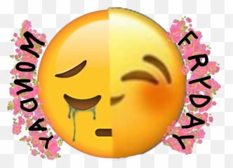 Friday Happyface Sadface - Smiley Emoji,Friday Emoji
