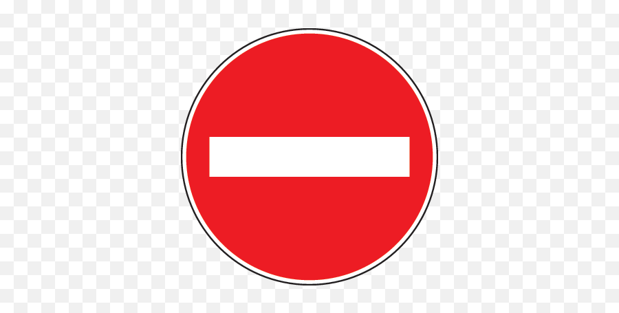 No Entry Wall Sticker - Verbot Der Einfahrt Schild Emoji,No Entry Emoji