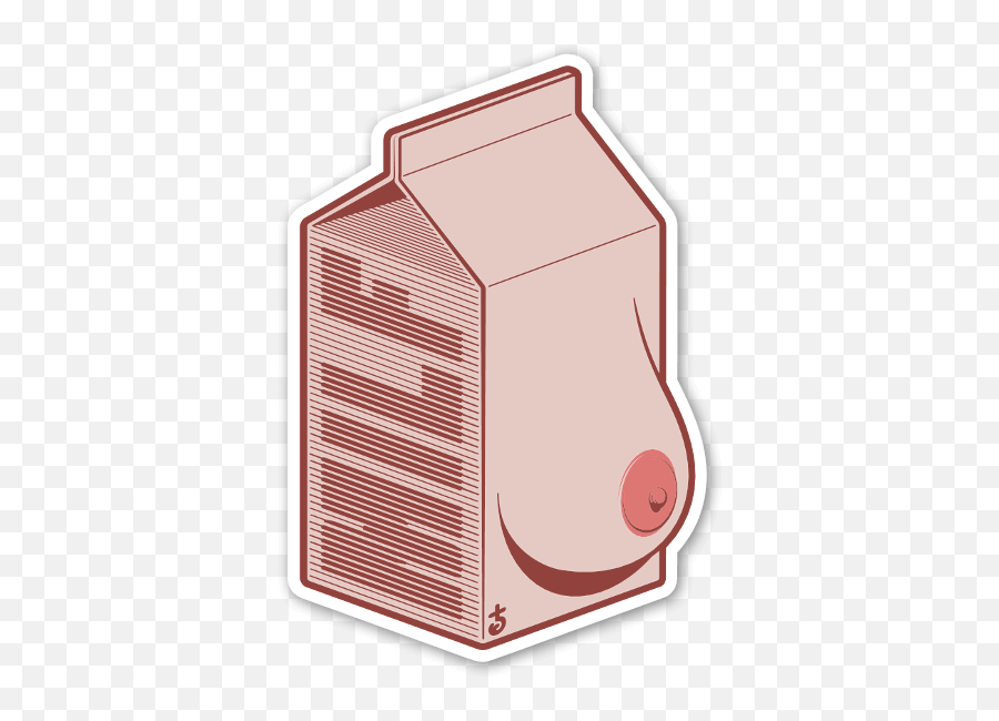 Milfmilk Titty Boob Freethenipple Milk Cartoon Milkcart - Love Milf Sticker Emoji,Titty Emoji