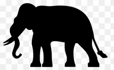 Elephant Siluett Bild - Elephant Transparent Background Silhouette Emoji,Elephant Emoji