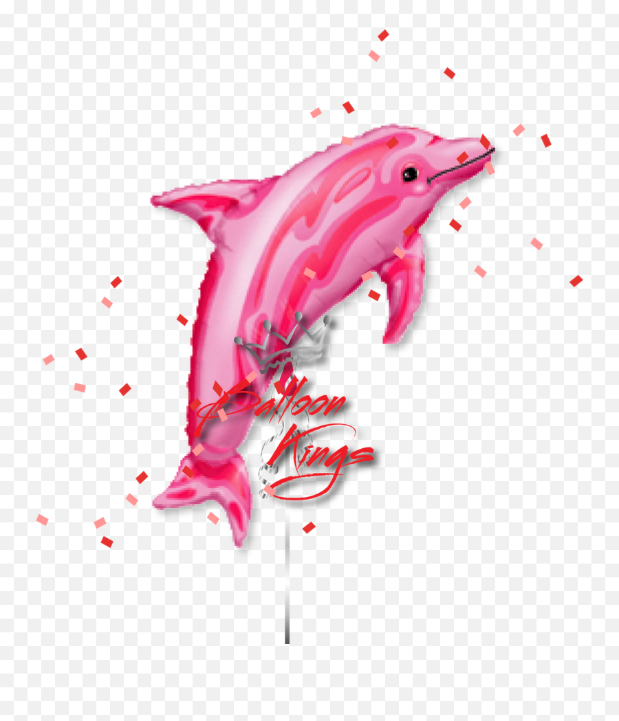 Pink Dolphin - Pink Dolphin Balloon Emoji,Dolphin Emoji