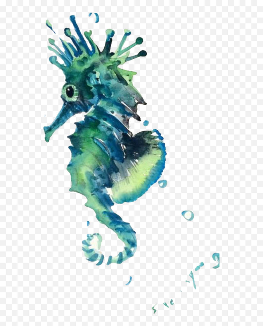 Seahorse Sea Ocean Horse Animal Mar - Watercolor Paintings Of Sea Animals Emoji,Seahorse Emoji
