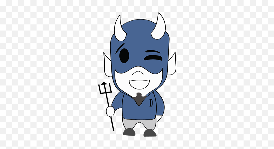 Blue Devil Stickers - Cartoon Emoji,Blue Devil Emoji