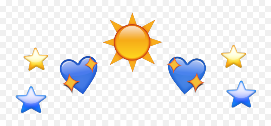 Emojis Iosemoji Iphoneemoji Emojicrown Sun Stars Cute - Clip Art,Summer Emojis