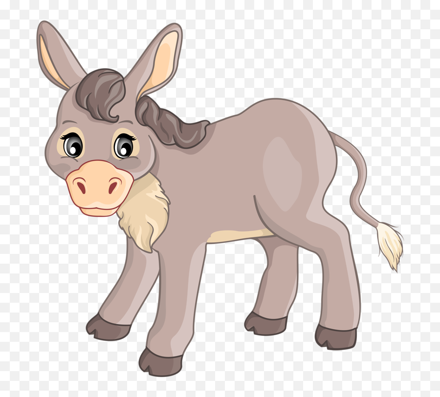 Cute Animal Clipart - Cute Donkey Png Emoji,Donkey Emoji Copy And Paste