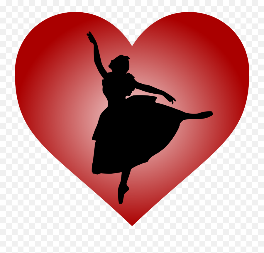 Ballet Dancer Heart - Ballet Dancer With Heart Emoji,Red Dress Dancing Emoji