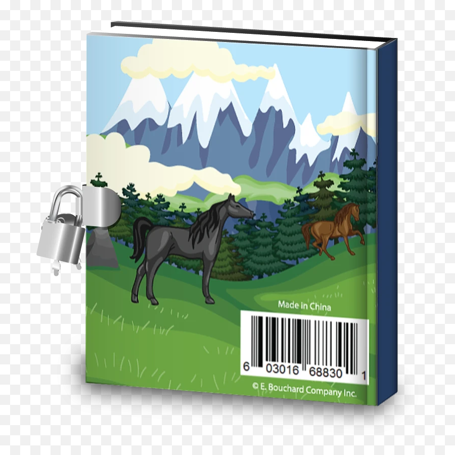 Gift Idea Wild Horses Kids Diary With Lock U2013 Birthdaygalorecom - Herd Emoji,Wild Emoji