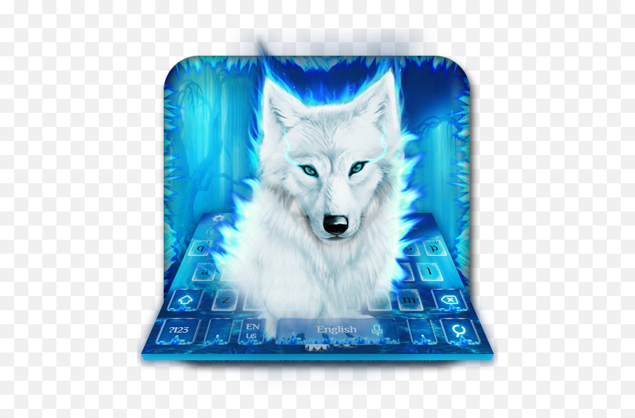 Neon Night Forest Wolf Keyboard Theme - Programu Zilizo Wolfdog Emoji,Wolf Emojis