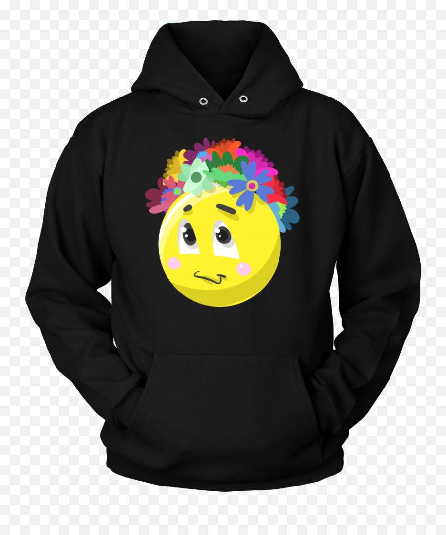 Emoji Flower Cute Face Emojis Flowery Crown Hoodie,Crown Emoji