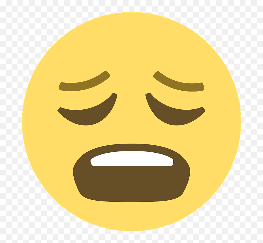 Weary Face Emoji Clipart - Weary Face Emoji Png,Weary Emoji