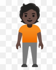 Person Standing Dark Skin Tone Emoji - Light