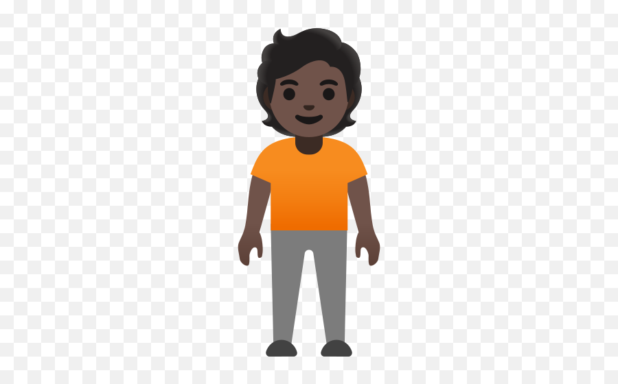 Person Standing Dark Skin Tone Emoji - Person Light Skin Tone,Stare Emoji
