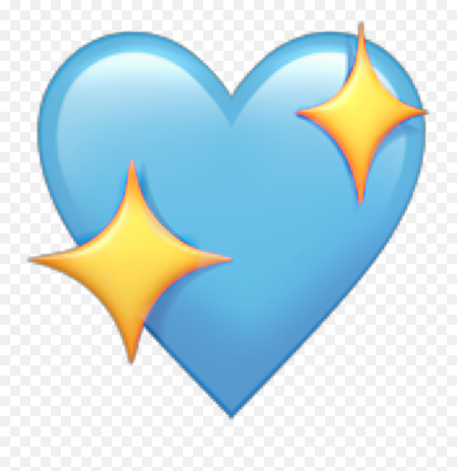 Blue Arsthetic Emoji Sticker By Miss Aesthetic - Blue Sparkle Heart Emoji,Music Symbol Emoji
