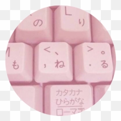 Keyboard Japanese Letters Pink Aeshetic Circle Freetoed - Keycaps Emoji