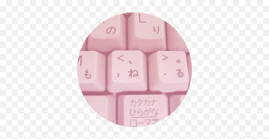 Keyboard Japanese Letters Pink Aeshetic Circle Freetoed - Pink Japanese Keycaps Emoji,Pink Emoji Keyboard